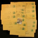 (46) Used 1c Franklin Postal Cards.(10) 2c Washington Cut Squares From Postal Cards Used.