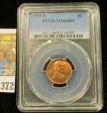 1955 S Lincoln Cent. Slabbed PCGS MS66RD