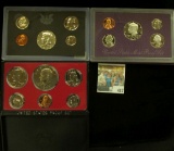 1970 S U.S. Silver Proof Set, 1973 S & 90 S U.S. Proof Sets, all original as issued.