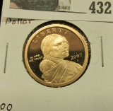 2007 S Proof 68 Native American Indian 'Golden' Dollar.