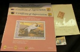 1989, 1992, & a pair of 2010 Appreciation Poster for Federal Migratory Waterfowl Purchase; & 1953 $2