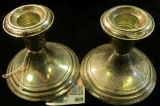 Pair of Sterling Silver Candle Stick Holders. This pair weighs 648 grams (20.83 ozs.). Stamped on ba