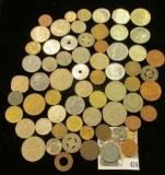Large Group of various Foreign Coins and Tokens, which I did not have time to sort.