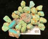 (22) Pieces of Raw or Semi-polished Turquoise Specimens.