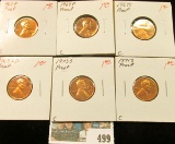 1962 P, 64 P, 69 S, 70 S LD, 71 S, & 73 S U.S. Proof Lincoln Cents.