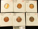 1962 P, 69 S, 70 S LD, 75 S 76 S, & 77 S U.S. Proof Lincoln Cents.