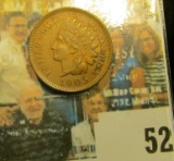 1905 Indian Head Cent, Nice Chocolate Brown AU with a trace of luster.