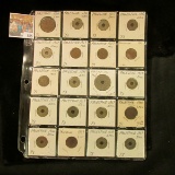 (20) Various Palestine Coins in a plastic page dating back to 1927 and priced to sell at over $50.00