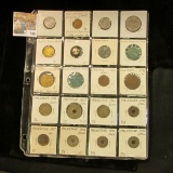 (20) Mixed Foreign Coins, Tokens, and miscellaneous dating back to 1771. Priced by Doc to sell at ov