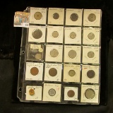 (20) Mixed Foreign Coins (mostly Denmark), various Tokens, and miscellaneous dating back to 1853. Pr