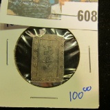 JAPANESE SILVER 1 BU SAMURAI BAR COIN MINTED FROM 1837-1854. THESE SELL ON EBAY FOR AROUND $100