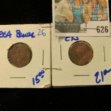 1859-CN & 1864 BRONZE INDIAN HEAD CENTS