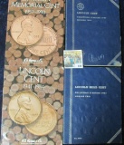 (3) SETS OF NUMBER TWO LINCOLN WHEAT CENT BOOKS WITH COINS PLUS LINCOLN MEMORIAL CENT BOOK WITH COIN