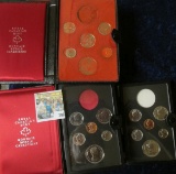 1977 PROOF CANADIAN DOUBLE DOLLAR SET MINUS THE SILVER DOLLAR, 1976 DOUBLE DOLLAR SET MINUS THE SILV