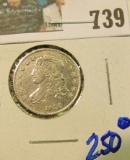 1830 BUST DIME WITH FULL LIBERTY & FULL RIMS