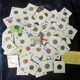 HODGEPODGE COIN LOT INCLUDES V NICKELS, WHEAT CENTS, INDIAN HEAD CENTS, BUFFALO NICKELS, & MORE