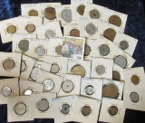 (40) CARDED FOREIGN COIN LOT FROM AROUND THE WORLD