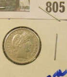 1914 BARBER DIME WITH ALL THE LETTERS IN LIBERTY VISIBLE