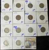 BUFFALO NICKEL LOT INCLUDES BETTER DATES 1913-D TYPE 1, 1916-S, & MORE