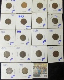 (18) INDIAN HEAD CENTS ALL FOR ONE MONEY