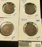 CANADIAN LARGE CENT LOT INCLUDES 1859, 1876-H, 1881-H, & 1882