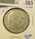 GERMANY 1933-A SILVER 5 MARK COIN