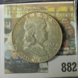 1952 S Original BU Toned Franklin Half Dollar.