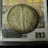 1944 D Walking Liberty Half Dollar, Beautiful Toned BU.