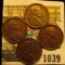 1039 _ (2) 1919 P, 19 D, & 19 S Lincoln cents, all nice Chocolate brown with hints of luster.