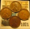 1071 _ (2) 1910P AU, 11S VF, & 36P Brown Uncirculated Lincoln Cents.