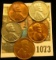 1073 _ 1935P, 37P, S, & (2) 43P Gem BU Lincoln Cents.