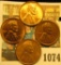 1074 _ 1935S AU, 37S BU, & (2) 39P BU Lincoln Cents.