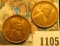 1105 _ Pair of 1935 D Lincoln Cents, mostly Brilliant Red Uncirculated.