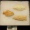 1420 _ Pair of Stemmed & a side-nothed Flint Native American Artifacts in 5