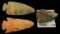 1429 _ Triangular Blad, Corner-notched Spear Point, and a St. Charles Dove Tail Native American Flin