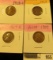 955 _ 1909 P, 27S, 28P & D Lincoln Cents, all Grading EF.