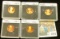 1641 _ 1979S, 82S, 85S, 86S, & 87S Proof Lincoln Cents in special holders.