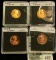 1651 _ 1969S, 75S, 76S, & 77S Proof Lincoln Cents in special holders.