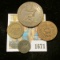 1671 _ (4) Old Copper Coins, including dates 1753, , 1813, & 1861.