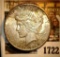 1722 _ 1928 S U.S. Silver Peace Dollar, EF.