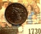 1730 _ 1854 U.S. Half Cent, AU+, dark Brown.