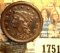 1751 _ 1853 U.S. Large Cent, AU+. Chocolate Brown.