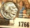 1766 _ 1936 D Buffalo Nickel, Gem BU. May have been certified by NGC as MS65 at one time according t
