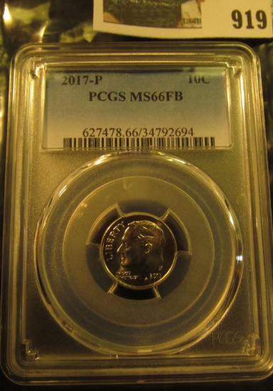 919 _ 2017 P Roosevelt Dime, PCGS slabbed MS66FB.