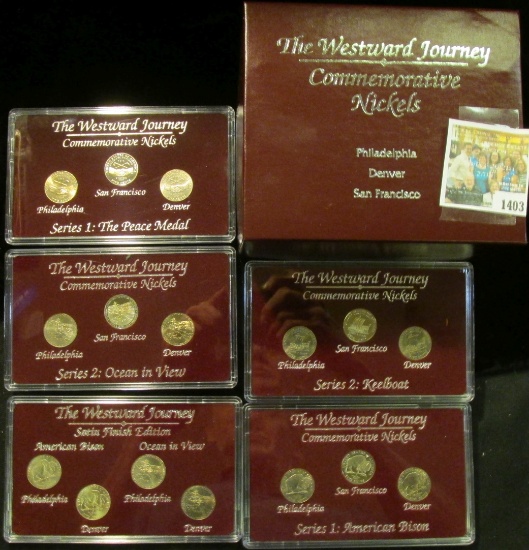 1403 _ (4) "The Westward Journey Commemorative Nickels Philadelphia Denver San Francisco" Three & fo