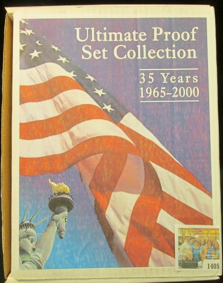 1405 _ "Ultimate Proof Set Collection 35 Years 1965-2000" all stored in a special box with descripti