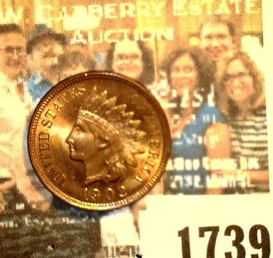 1739 _ 1902 U.S. Indian Head Cent. Originally purchased from Sleepy Hollow Coins as Gem MS65.