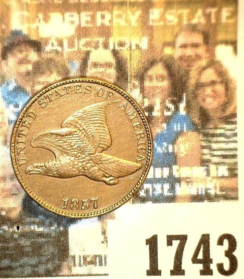 1743 _ 1857 U.S. Flying Eagle Cent, AU.