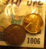 1006 _ Pair of 1931 D Lincoln Cents, One Brown Uncirculated, and other cleaned Bright AU..