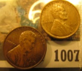 1007 _ Pair of 1930 P Lincoln Cents, both Brown Almost Uncirculated.